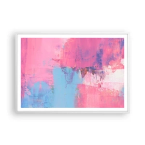 Poster in white frmae - Pink, Blue and a Pinch of Light - 100x70 cm
