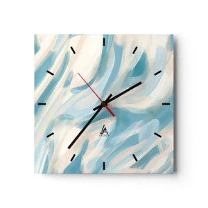 Wall clock - Clock on glass - Whiffs of Spring - 30x30 cm