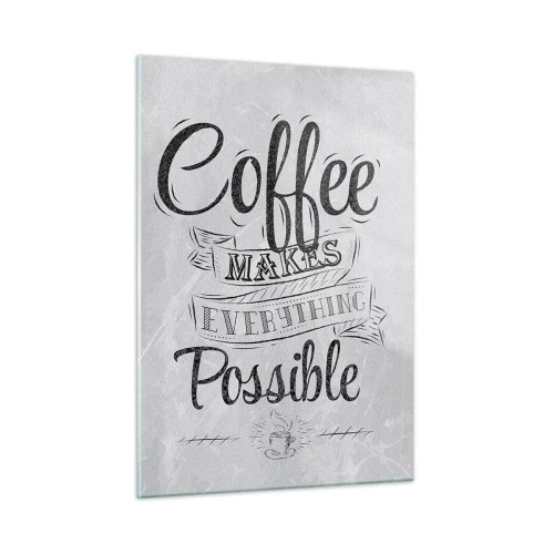 Glass picture - How Not to Love Coffee - 50x70 cm