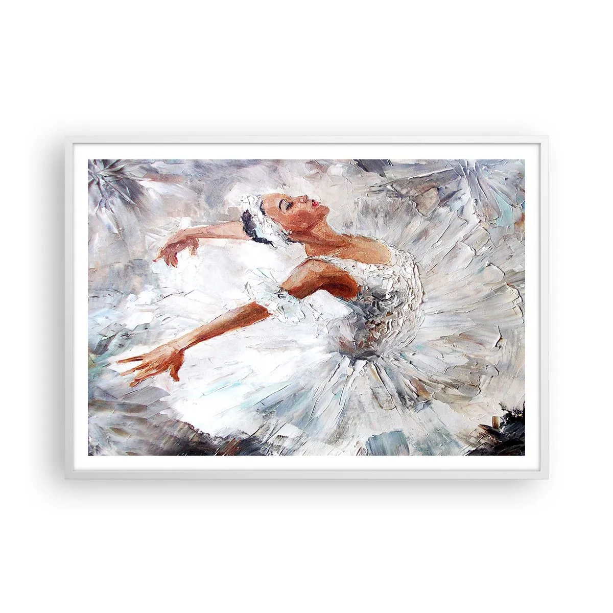 Poster in white frmae - Delicate and Light As a Tulle - 100x70 cm