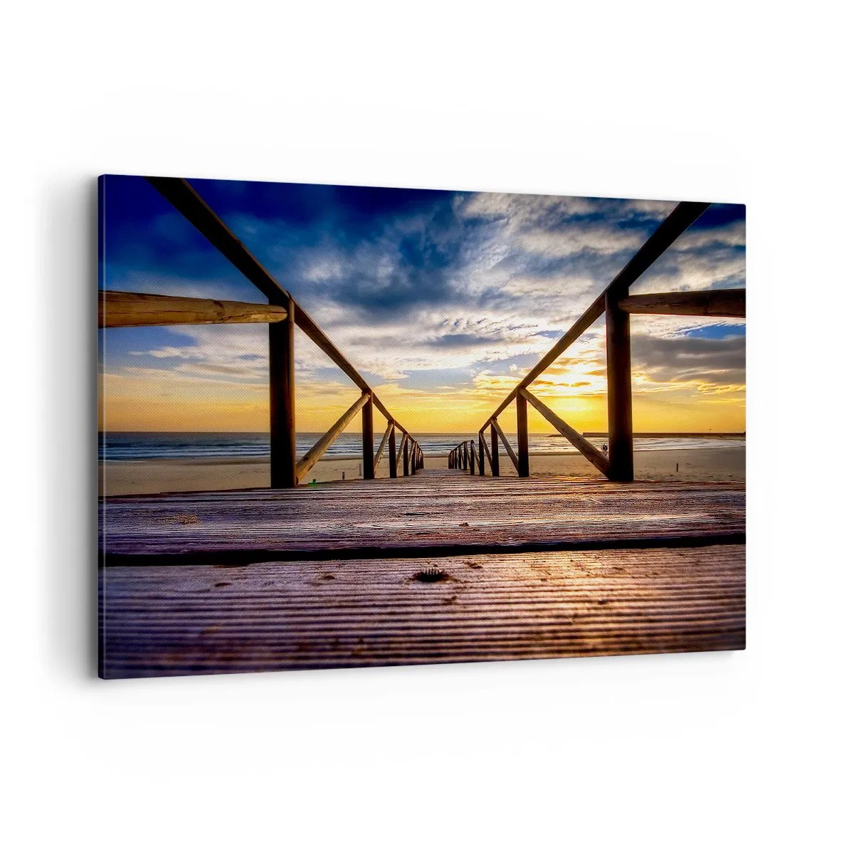 Canvas picture - Straight to a Quiet Beach at Sunset - 120x80 cm