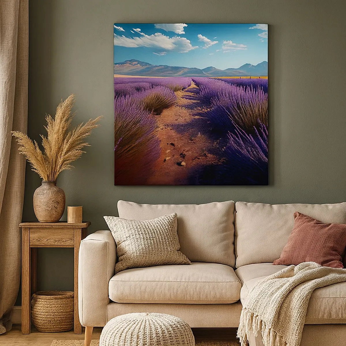 Canvas picture - Fragrant Fields - 30x30 cm
