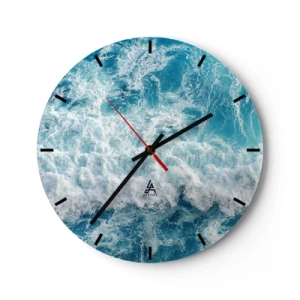 Wall clock - Clock on glass - Jouful and Loud - 40x40 cm