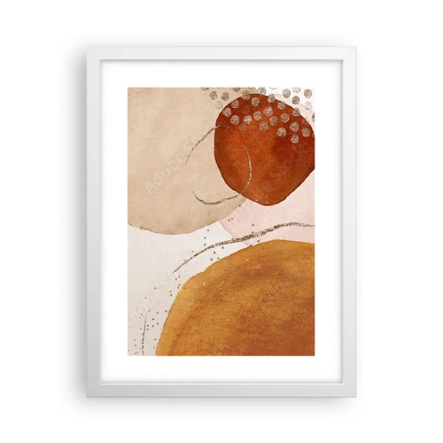 Poster in white frmae - Roundness and Movement - 30x40 cm
