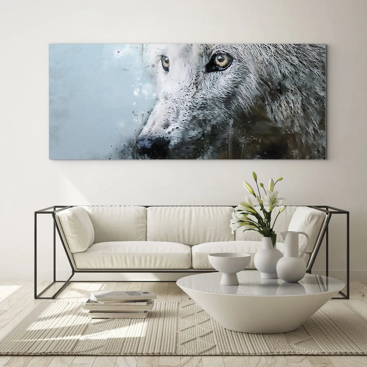 Glass picture - Meet Wolf Soul - 90x30 cm