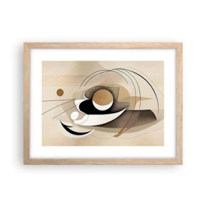 Poster in light oak frame - Composition -the Heart of Things - 40x30 cm