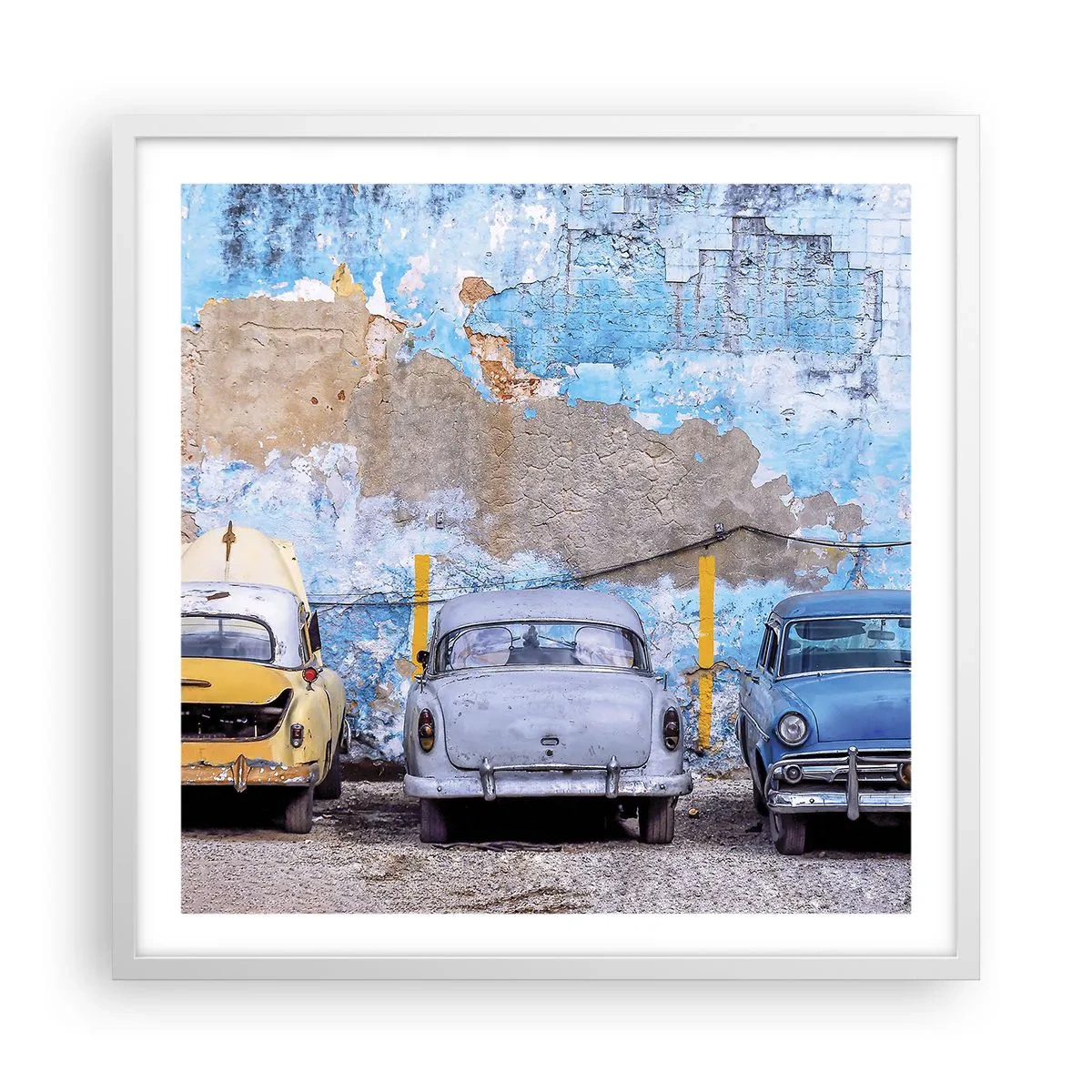 Poster in white frmae - Meeting of Veterans - 60x60 cm