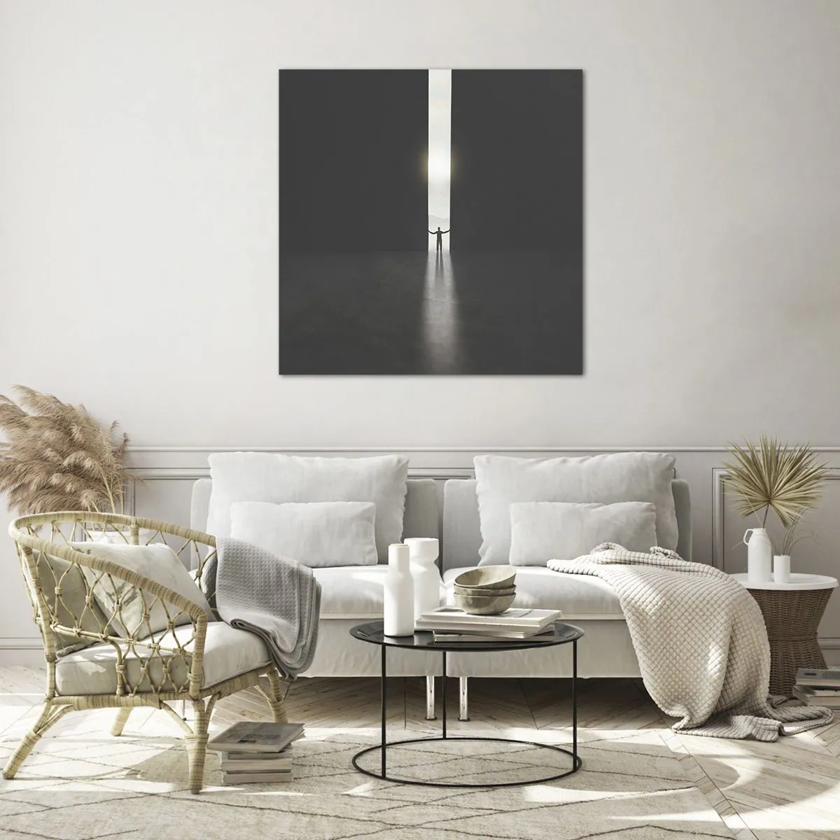 Glass picture - Step to Bright Future - 30x30 cm
