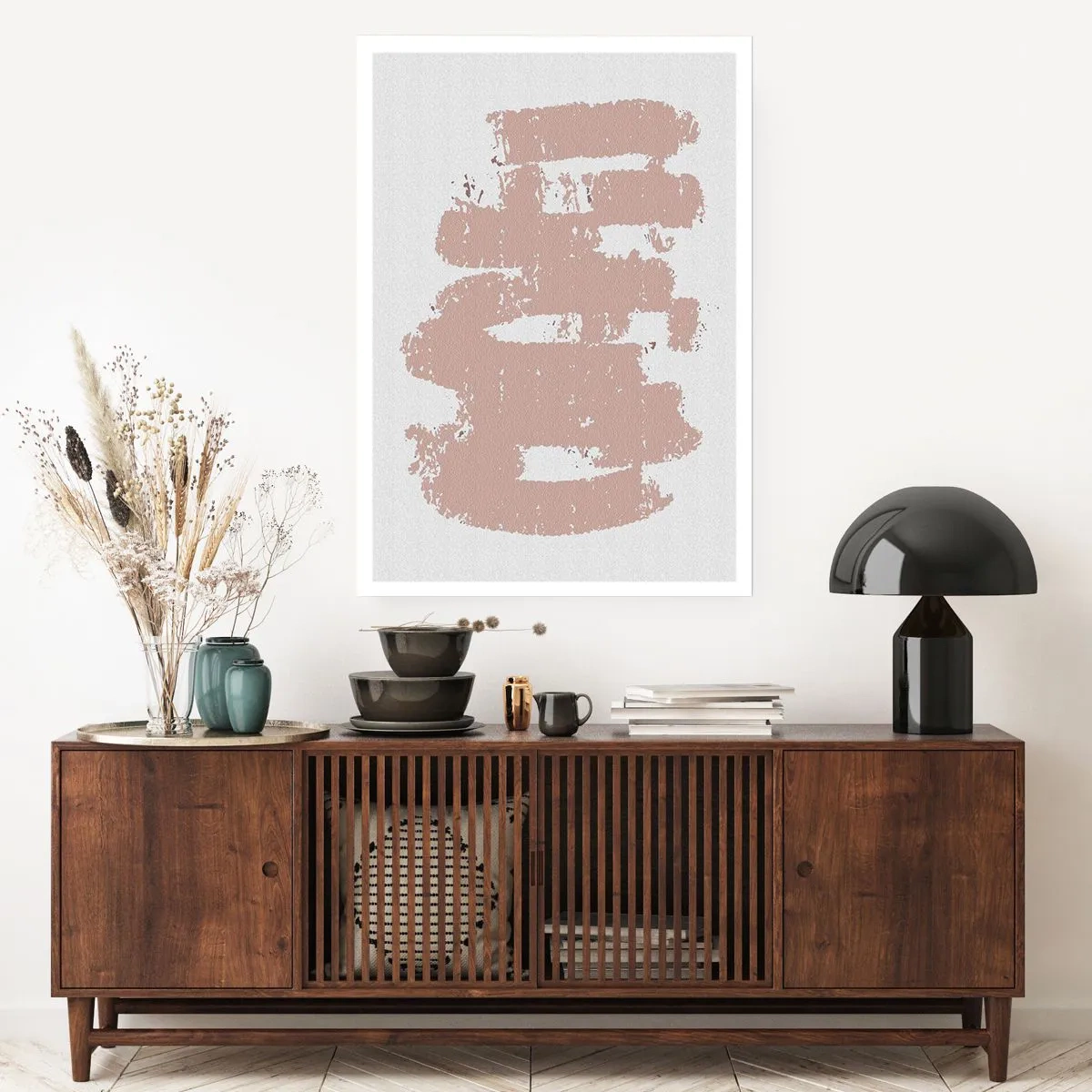 Poster - Abstract in Delicate Pink - 40x50 cm