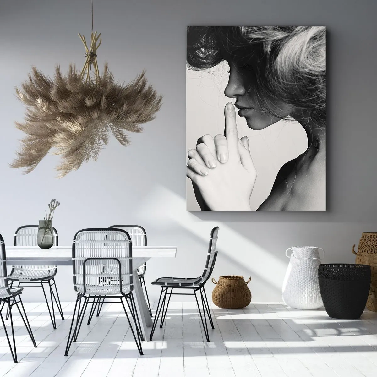 Canvas picture - Listening to Herself - 65x120 cm