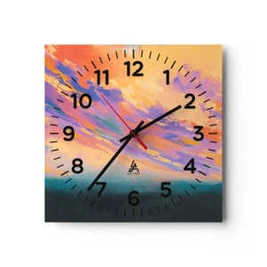 Wall clock - Clock on glass - Power of Attraction - 40x40 cm