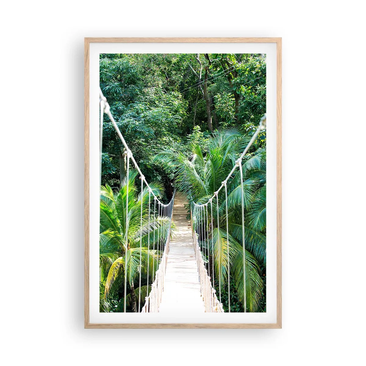 Poster in light oak frame - Welcome to the Jungle! - 61x91 cm