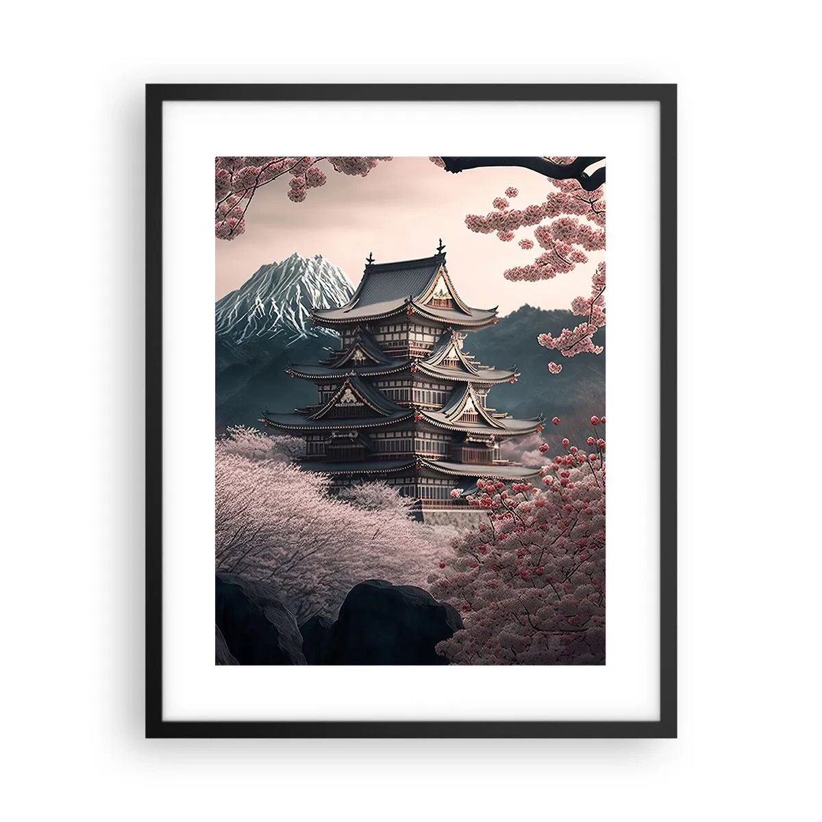 Poster in black frame - Land of Cherry Blossoms - 40x50 cm