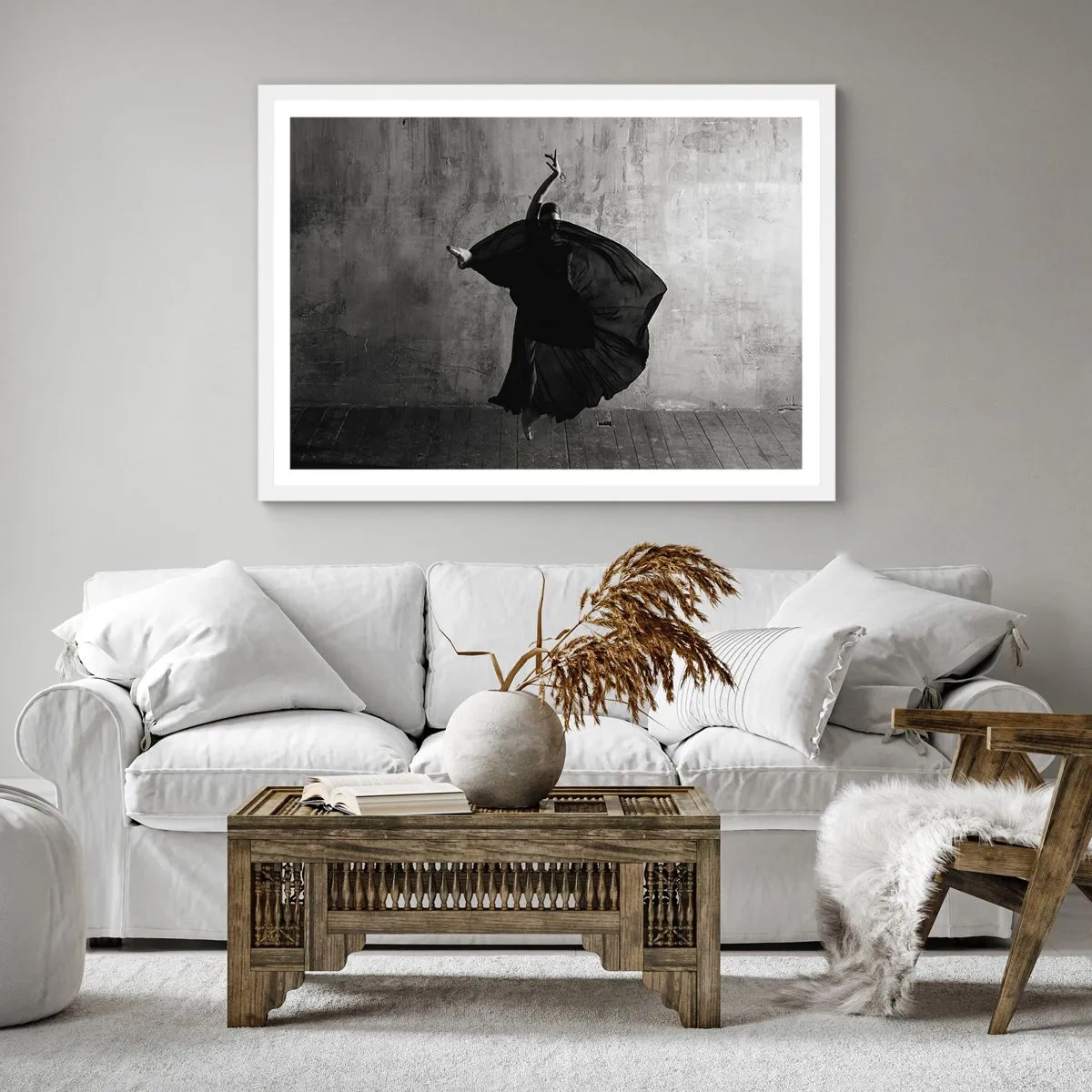 Poster in white frmae - Full of Passion - 30x30 cm