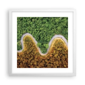 Poster in white frmae - Borders and Breakthroughs - 40x40 cm