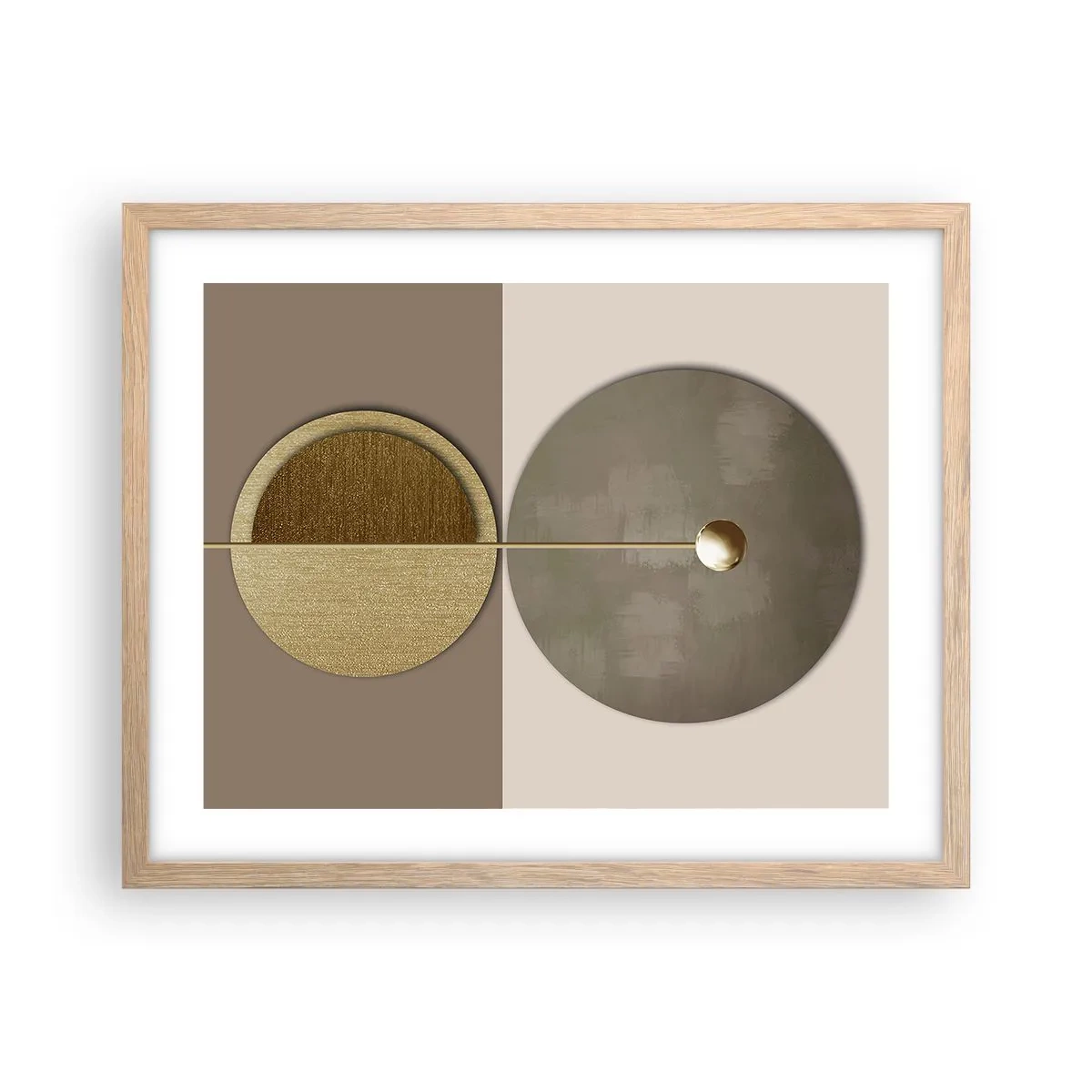 Poster in light oak frame - Perfect Balance - 50x40 cm