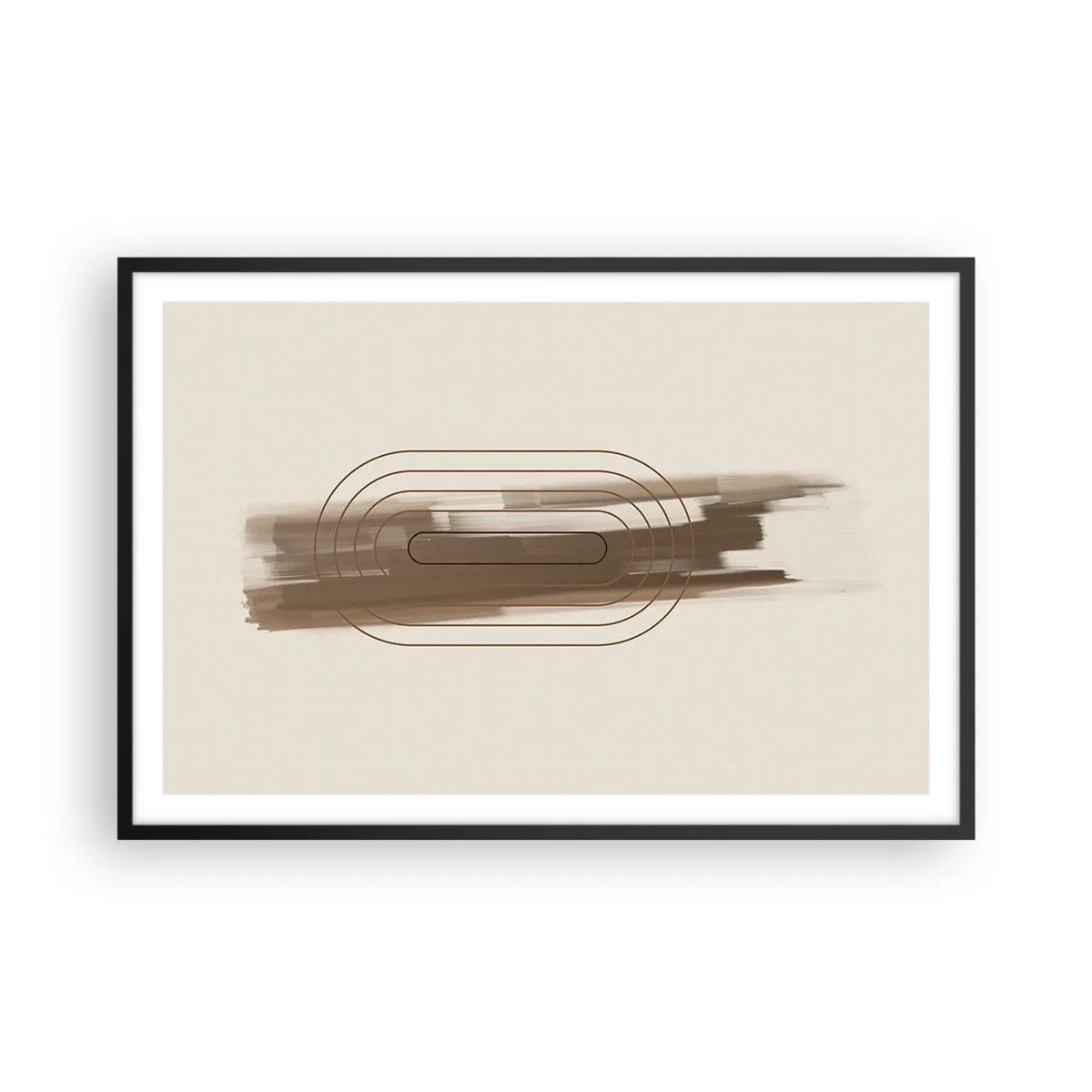 Poster in black frame - Blast of Grey - 91x61 cm