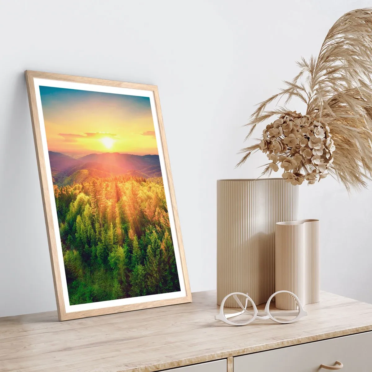 Poster in light oak frame - Peaks and Summits - 61x91 cm