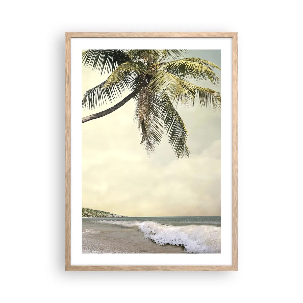Poster in light oak frame - Tropical Dream - 50x70 cm