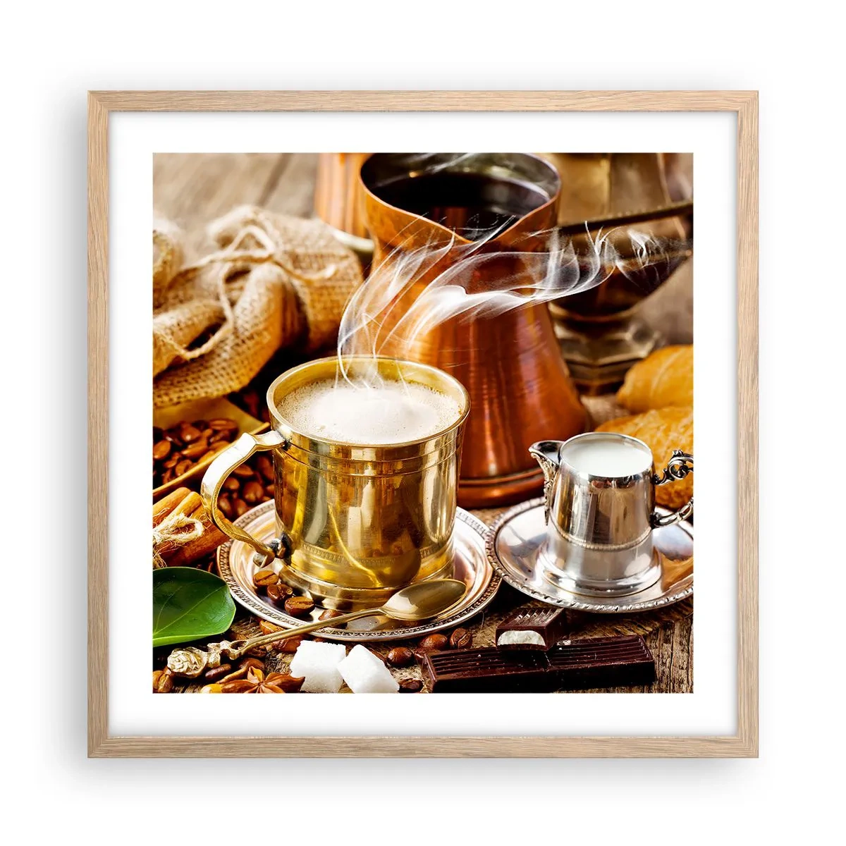 Poster in light oak frame - Have a Nice Day! - 50x50 cm