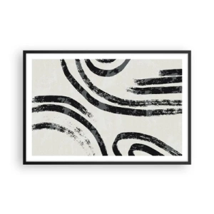 Poster in black frame - Stopped Half Way - 91x61 cm