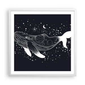 Poster in white frmae - In the Ocean of Universe - 60x60 cm