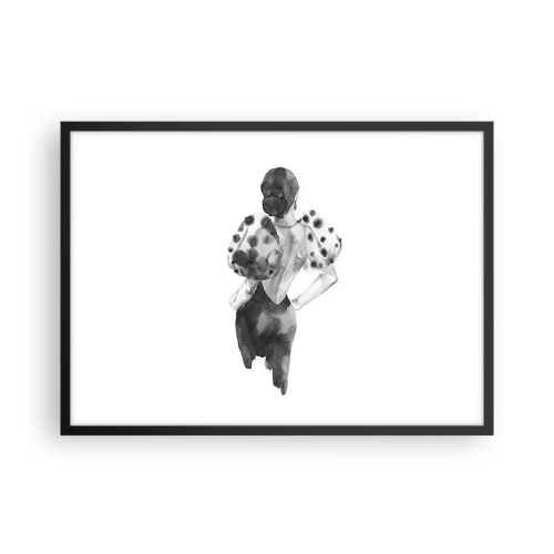 Poster in black frame - She Passed by - 70x50 cm
