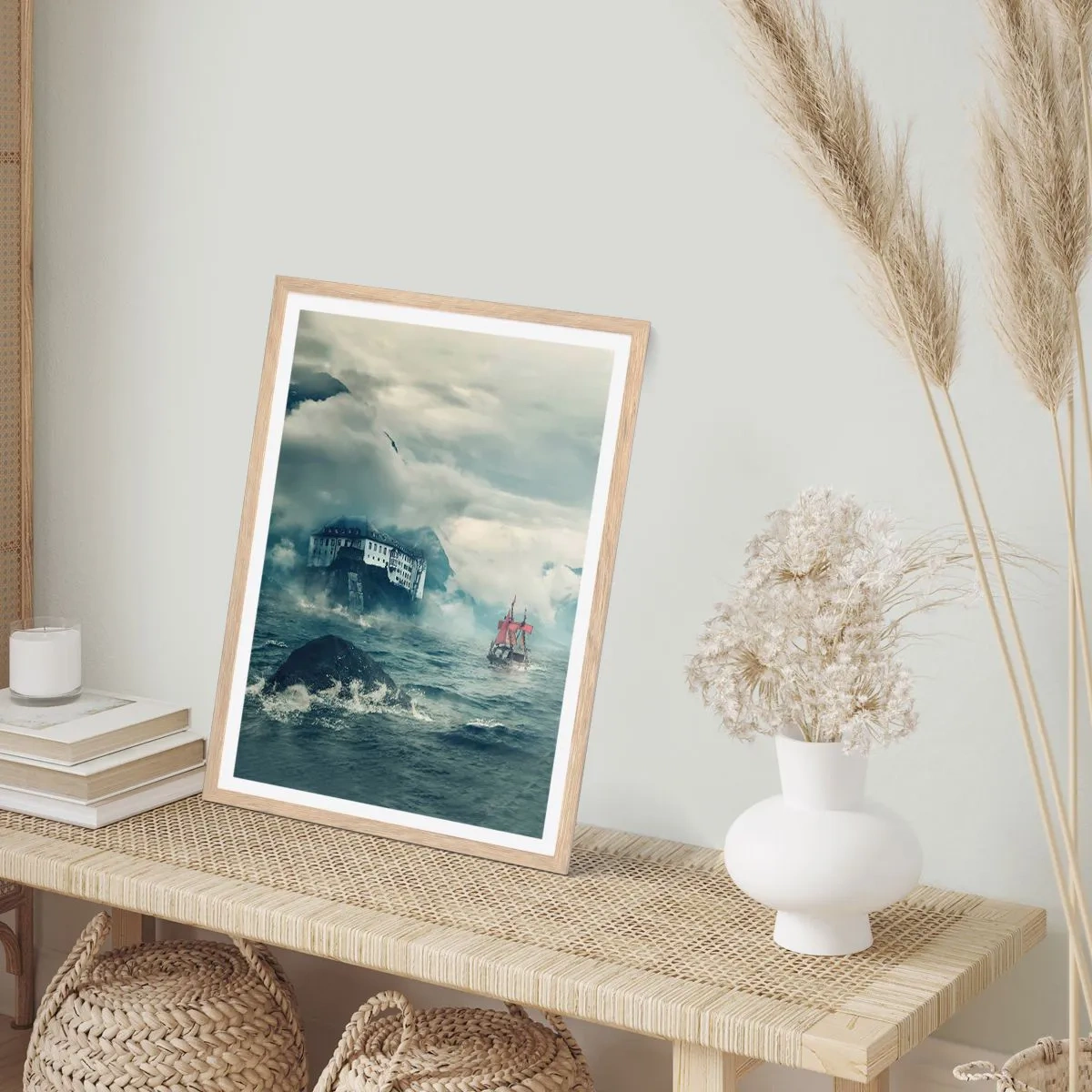 Poster in light oak frame - On Magical Waters - 40x50 cm