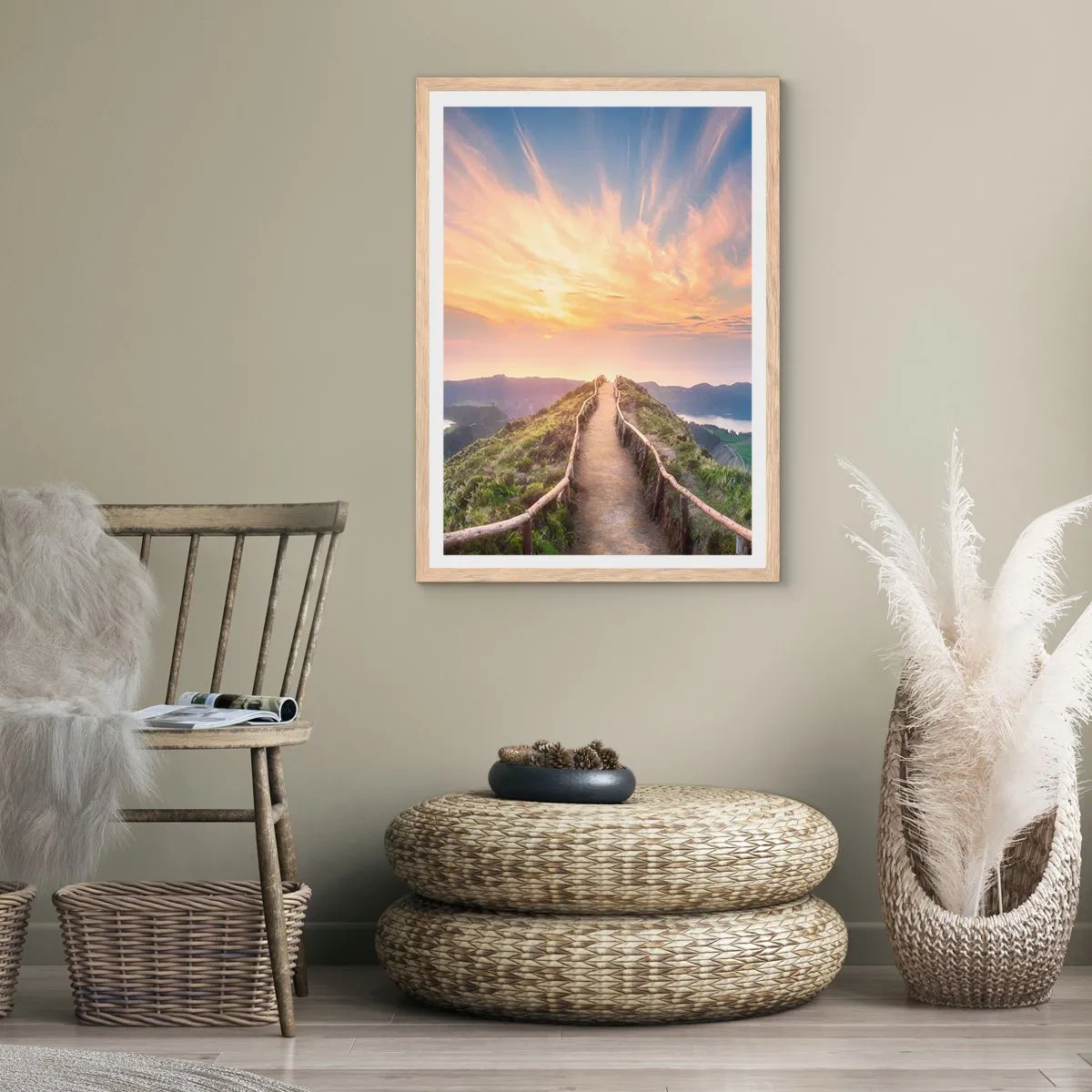 Poster in light oak frame - Close to Heaven - 40x50 cm