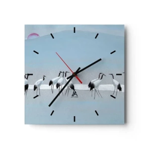 Wall clock - Clock on glass - After a Hot Day - 40x40 cm