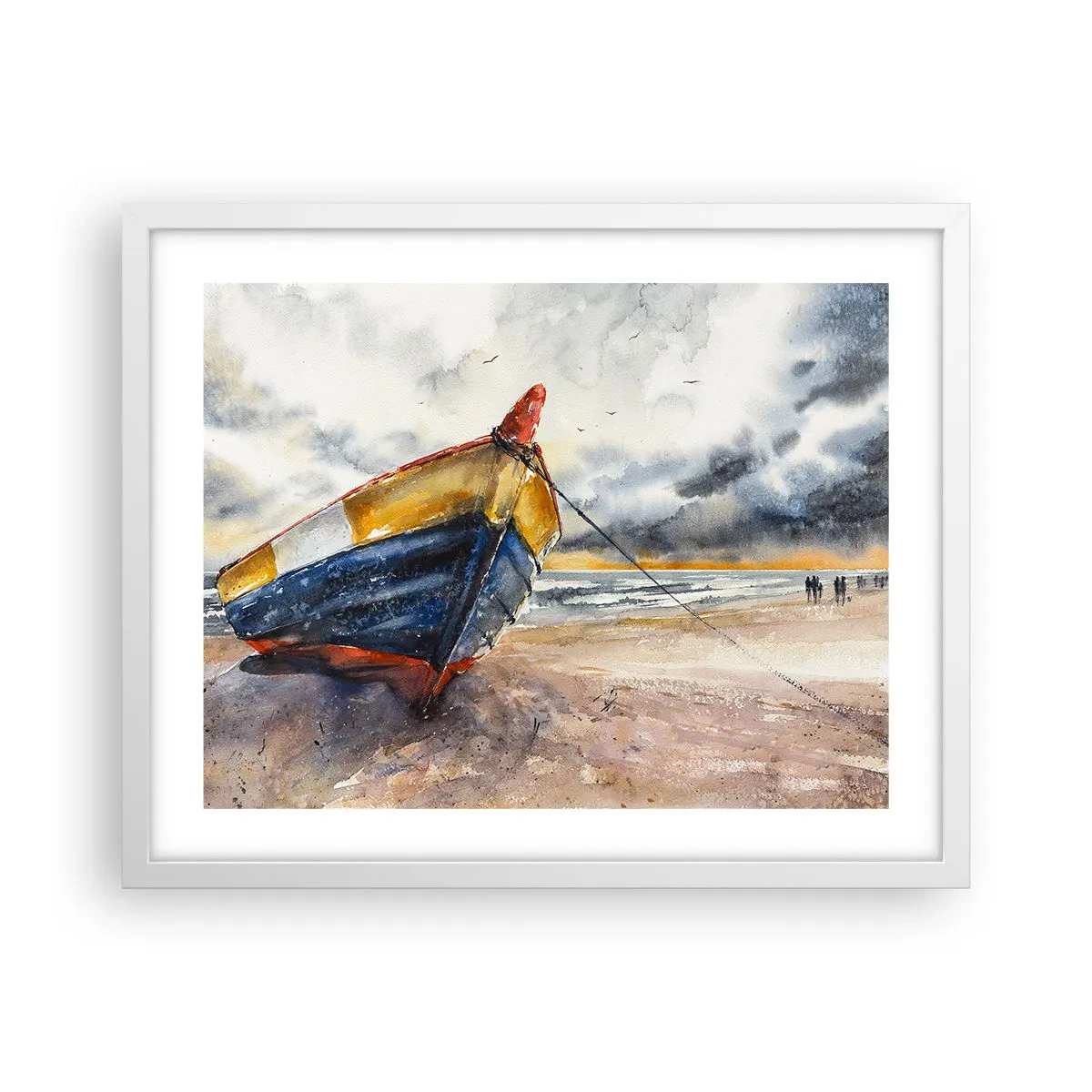 Poster in white frmae - Rest On the Shore - 50x40 cm