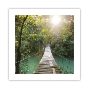 Poster - Azure Water in Azure Forest - 40x40 cm