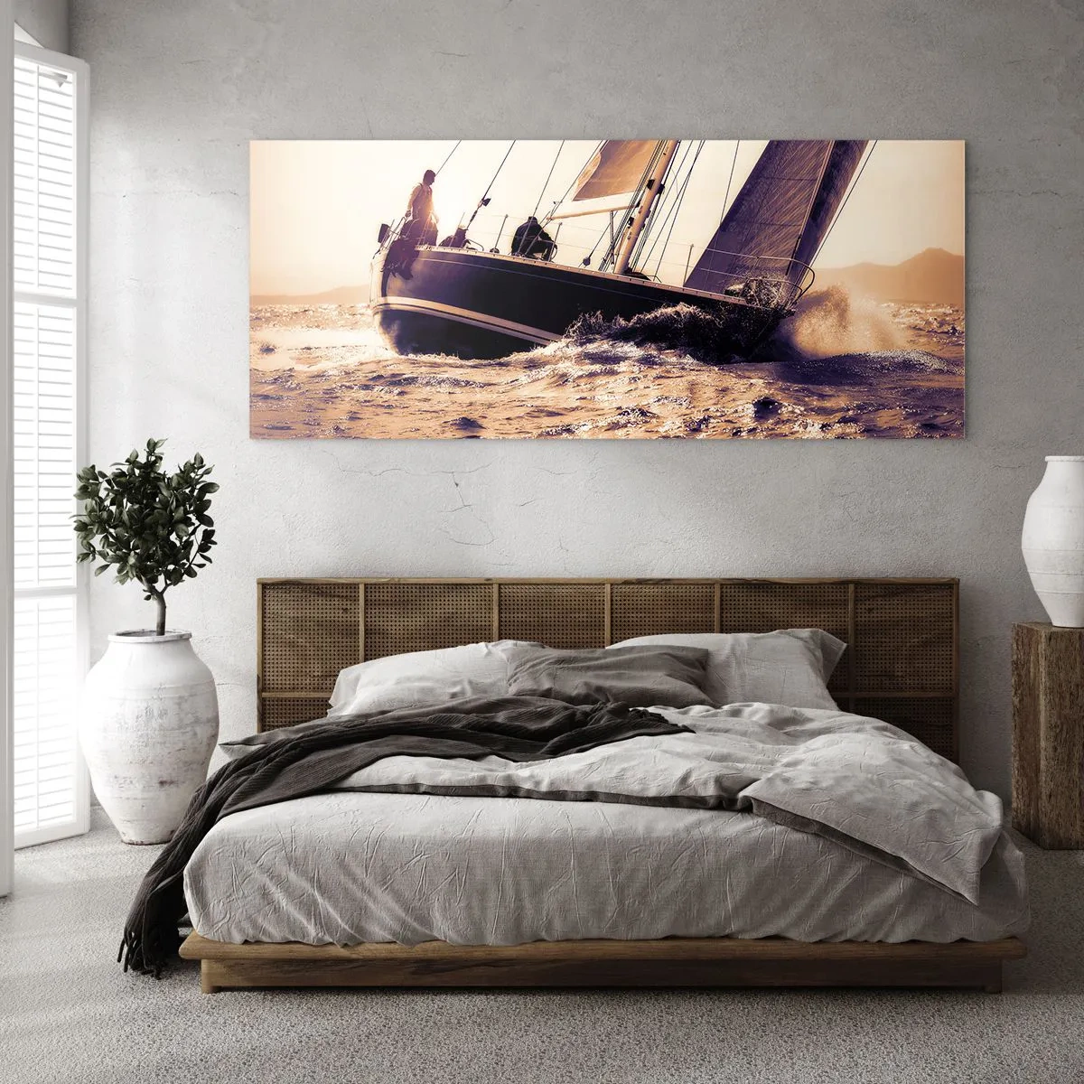 Glass picture - Sail, Sailor - 120x50 cm