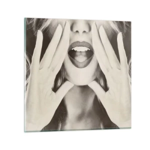 Glass picture - Coming! - 70x70 cm