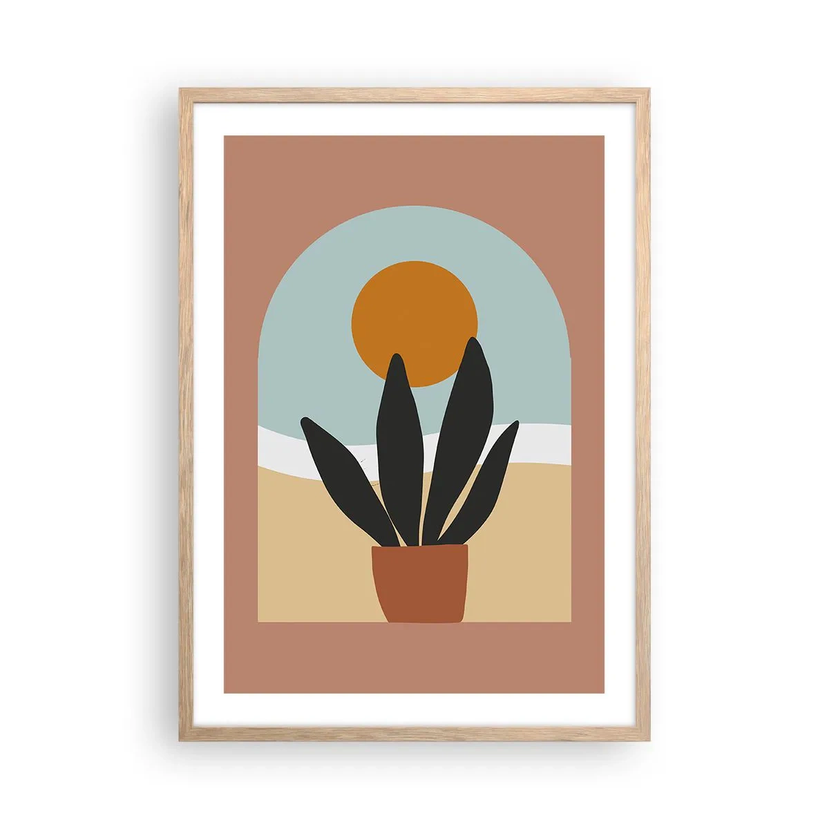 Poster in light oak frame - Small Joys - 50x70 cm
