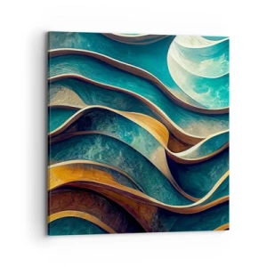 Canvas picture - Meanderings of Blue - 70x70 cm