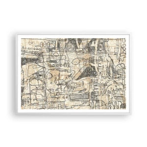 Poster in white frmae - Waiting to Be Decoded - 100x70 cm