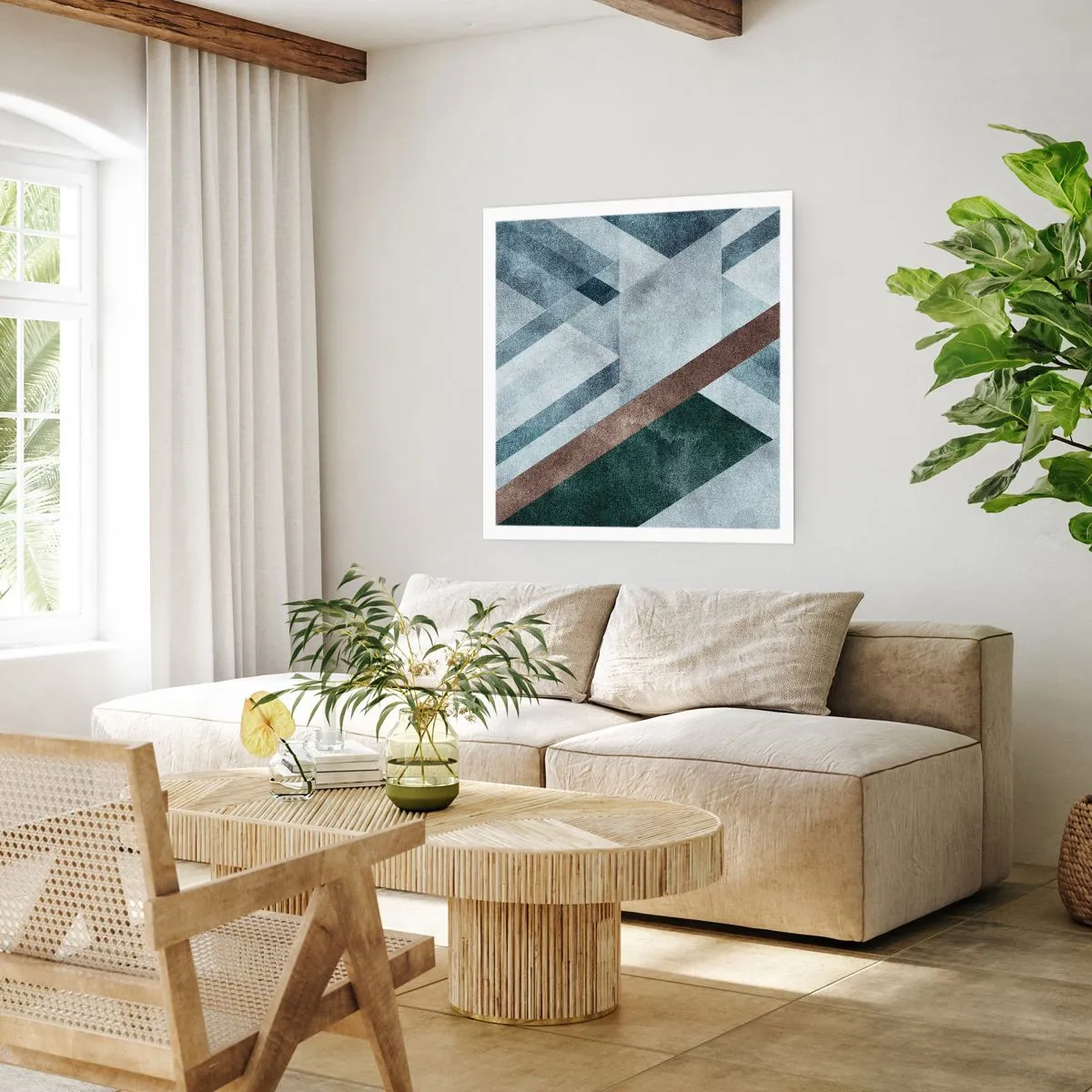 Poster - Refined Elegance of Geometry - 50x50 cm