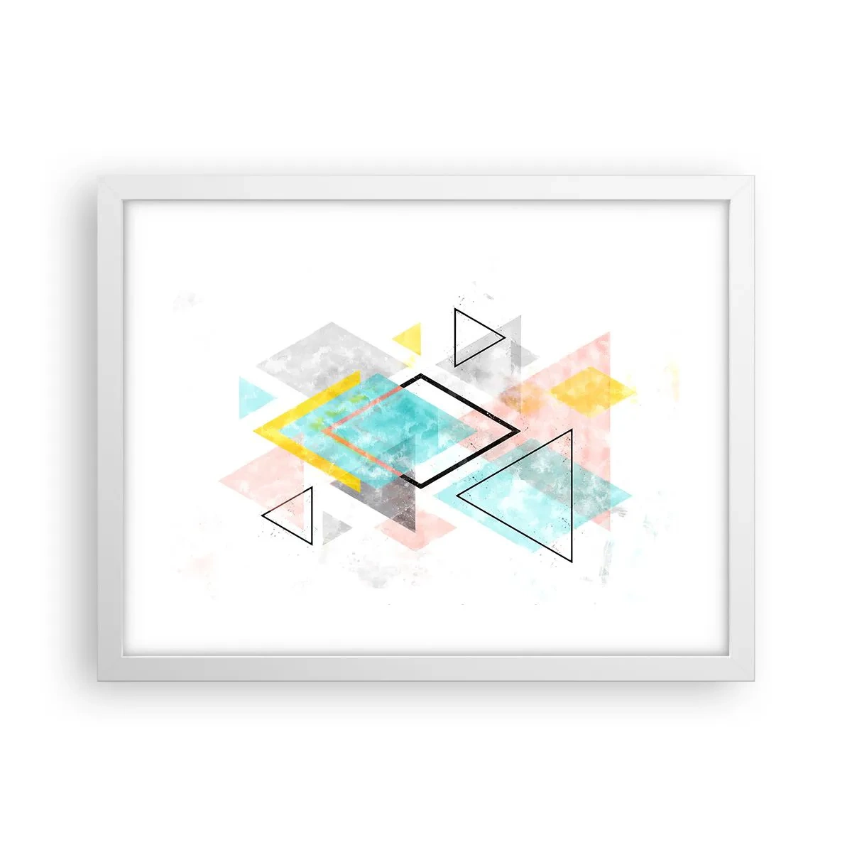 Poster in white frmae - Geometric Play - 40x30 cm