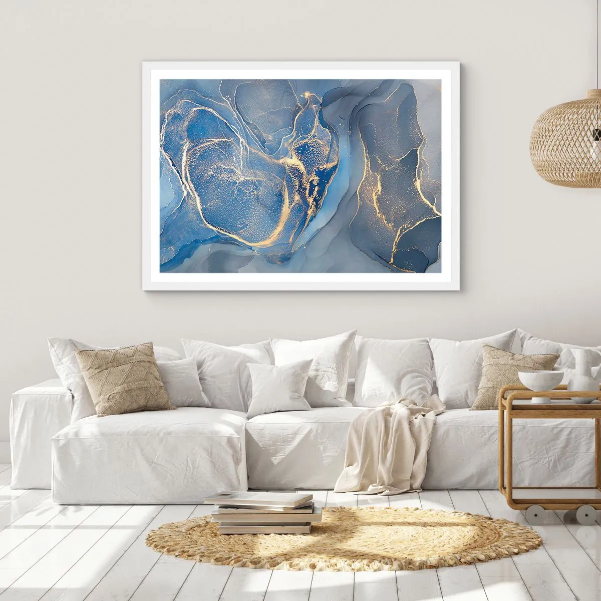 Poster in white frmae - Gold Dust - 50x40 cm