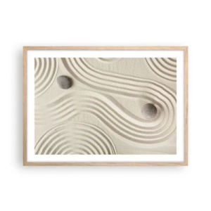 Poster in light oak frame - Touch of Warmth - 70x50 cm