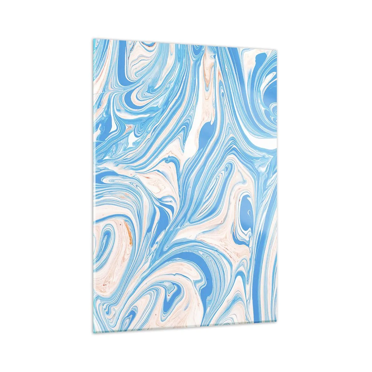 Glass picture - Floodplain in Turquoise - 50x70 cm