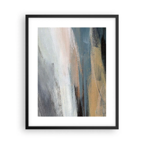 Poster in black frame - Abstract: Northern Landscsape - 40x50 cm