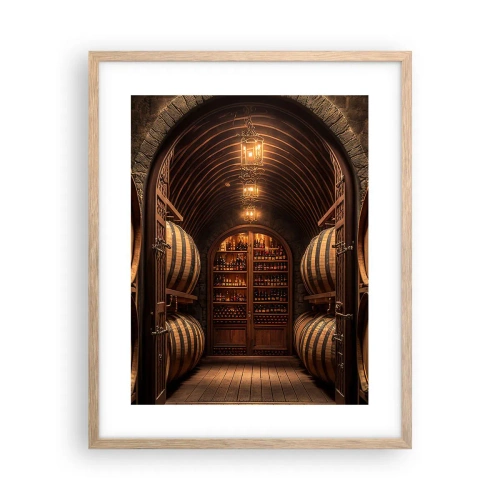 Poster in light oak frame - Atmospheric Cellar - 40x50 cm