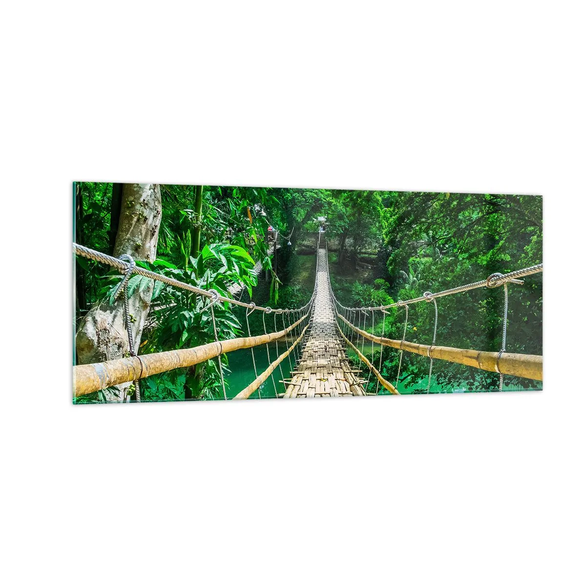 Glass picture - Small Bridge over the Green - 100x40 cm