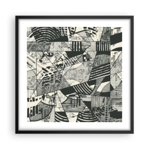 Poster in black frame - Dynamics of Contemporaneity - 50x50 cm