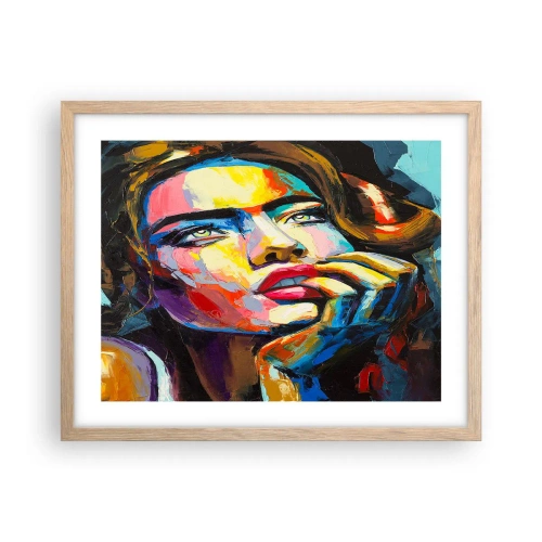 Poster in light oak frame - Dreams Like Birds Flying in the Sky - 50x40 cm