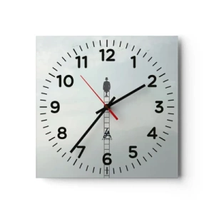 Wall clock - Clock on glass - Rise above It - 40x40 cm
