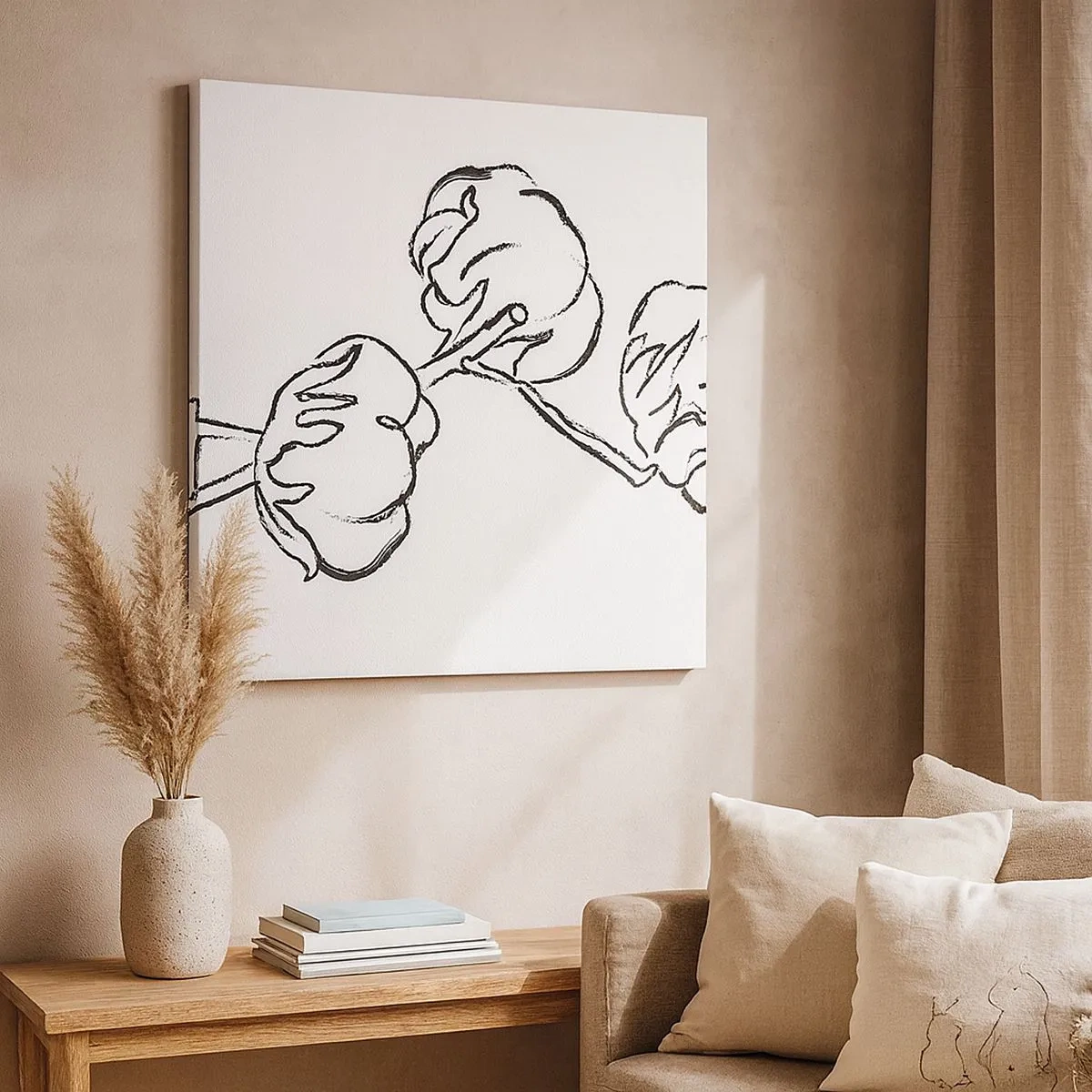 Canvas picture - Cotton Fluff - 30x30 cm