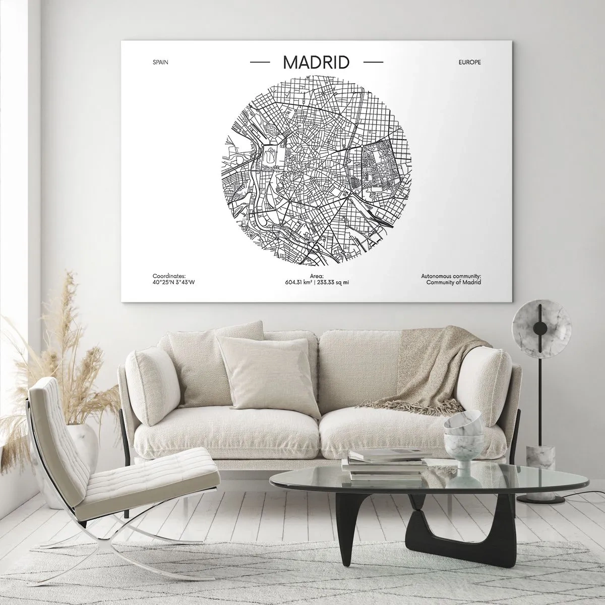 Glass picture - Anatomy of Madrid - 120x80 cm